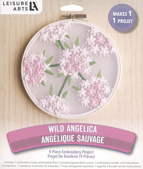 Leisure Arts&#xAE; 6&#x22; Wild Angelica Embroidery Kit